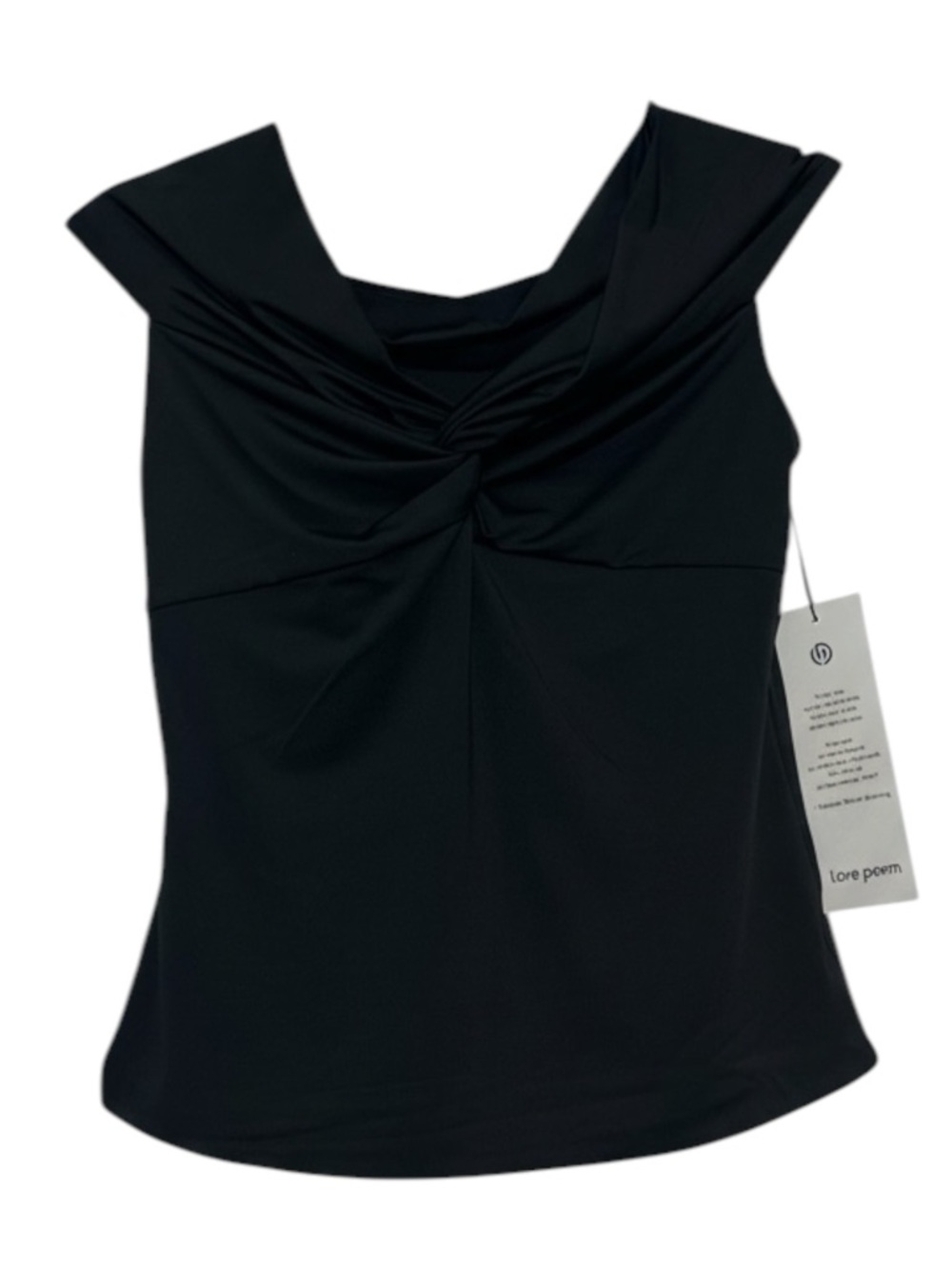 Black Twist-Front Women's Top